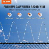 Detailed information about the product Razor Wires, 147 ft Razor Barbed Wire, 3 Rolls Razor Wire Fencing Razor Fence, Razor Ribbon Barbed Wire Galvanized Razor Wire Fence, Rolls Razor for Garden