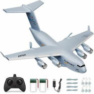 Detailed information about the product RC Airplane,RC Plane Ready to Fly,2CH C-17 Remote Control Airplane with 6-axis Gyro Stabilizer Globemaster III Transport Aircraft