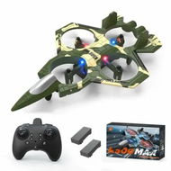 Detailed information about the product RC Airplanes with 2 Batteries,3D Flips Fighter Jets Toy,Gravity Sensing,Altitude Hold,Remote Control Copter Planes Toy