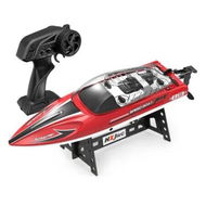 Detailed information about the product RC Boat, 14 inch Remote Control Boat for Boys Girls Men Women, 25 KPH Fast RC Speed Boats with 1100 mAh Battery, Red