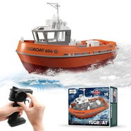 Detailed information about the product RC Boat, 1/72 RC Tugboat for Pools and Lakes, High Speed Remote Control Boat with 20 Mins Play Time for Men Women and Kids Age 6 Up, Orange