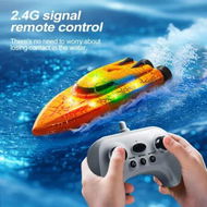 Detailed information about the product RC Boat 2.4G 4WD Mini Remote Control Boat with Light Speedboat Competitive Indoor Outdoor Watercraft Toys For Boys Girls Christmas Gifts Color Orange