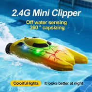 Detailed information about the product RC Boat 2.4G 4WD Mini Remote Control Boat with Light Speedboat Competitive Indoor Outdoor Watercraft Toys For Boys Girls Christmas Gifts Color Yellow