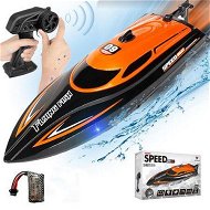 Detailed information about the product RC Boat, 2.4G Remote Control Boat Toy for Pools and Lakes for Adults and Kid Age 5+ Orange