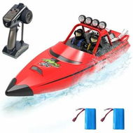 Detailed information about the product RC Boat 2.4GHz Self Righting Remote Control Car Toy Vehicle 30KMH Fast Jet LED Light 2 Batteries Red
