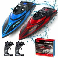 Detailed information about the product RC Boat for Kids 2Pcs Remote Control Boats Night Glowing Toys Waterproof Rechargable Battery for Pools Lakes Outdoor Play Gifts
