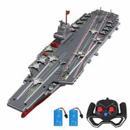 Detailed information about the product RC Boats,2.4G Remote Control Warship Battleship Aircraft Carrier,20KM/H High Speed Remote Control Ship DIY Battleship for Pool & Lake (2 Batteries)