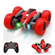 Detailed information about the product RC Cars Stunt Car Toy for Kids 4WD 2.4Ghz Double Sided RC Truck with 360 Flips RC Trucks with Headlights, Remote Control Car Cool Spray Patterns and Music Xmas Gifts Toy Car for Boys Girls Age 5+ Red