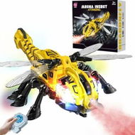 Detailed information about the product RC Dragonfly Robot Toy with 2.4GHz Remote,Lights,Music Spray Realistic Dragonfly Gift for Kids, Perfect for Holidays,Parties Pranks-Yellow