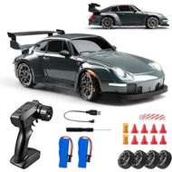 Detailed information about the product RC Drift Car, 1:24 Scale Remote Control Vehicle with LED Lights, 2.4GHz 20KM/H 4WD High Speed RC Cars for Men Women Boys Girls Age 5 Up, Dark Blue