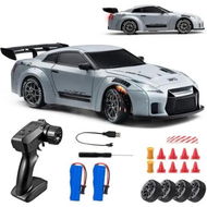 Detailed information about the product RC Drift Car, 1:24 Scale Remote Control Vehicle with LED Lights, 2.4GHz 20KM/H 4WD High Speed RC Cars for Men Women Boys Girls Age 5 Up, Grey