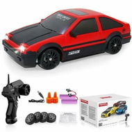 Detailed information about the product RC Drift Car 2.4GHz 1:16 Scale 4WD High Speed Remote Control Cars Vehicle with LED Lights Two Batteries and Drifting Tires Racing Sport Toy Cars,Red