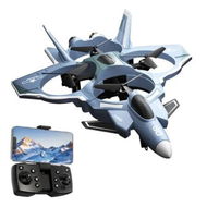 Detailed information about the product RC Fighter Jet,RC Plane 2.4GHz 4CH Remote Control Airplane with Camera,Foam RC Aircraft Glider with 3D Flip,Altitude Hold,Headless Mode (Blue)