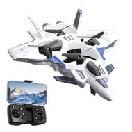 Detailed information about the product RC Fighter Jet,RC Plane 2.4GHz 4CH Remote Control Airplane with Camera,Foam RC Aircraft Glider with 3D Flip,Altitude Hold,Headless Mode (Gray)