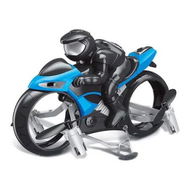 Detailed information about the product RC Four axis 2.4G Aircraft, Rechargeable Mini Motorcycle, Land air Dual Mode Remote Control Motorcycle, Flying Motorcycle Toys, Blue
