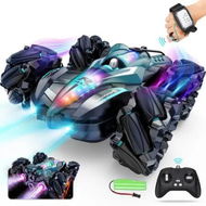 Detailed information about the product RC Gesture Sensing Stunt Car 4WD Remote Control Off Road Vehicle 360 Flips Toy Color Green