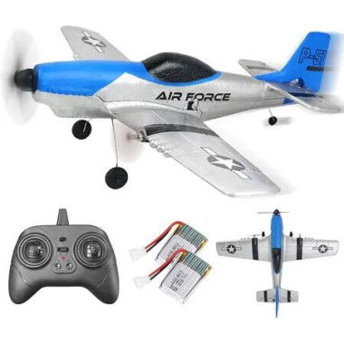 RC Plane Drones for Kids, 6-axis Gyro Remote Control Airplane with 2 Batteries, RC Helicopter Toy Easy Control for Beginners
