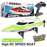 Detailed information about the product RC Speed,Boat Toy Gift, HJ806 2.4Ghz 200m Long Distance Remote Control Boat for Pool and Lakes, Distance Indicator, Auto Flip Function (Green)