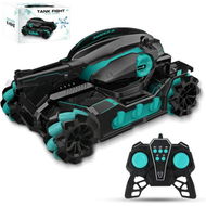 Detailed information about the product RC Tank Car 12km/h For All Terrains Launch Water Bomb 2.4GHz Car With 180° Shooting 360° Rotating Road 4WD Age 6-8 (Black-Green)