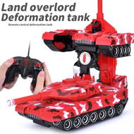 Detailed information about the product RC Transforming Tank Autobots Toy Transformation For Kids Boys And Girls Gift - Col. Red.