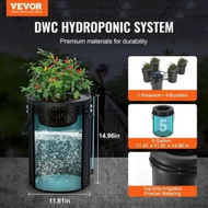 Detailed information about the product RDWC Hydroponics System Recirculating Deep Water Culture 4 Buckets 20L