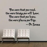 Detailed information about the product Read And Learn From Dr. Seuss Wall Stickers.