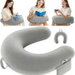 Reading U-Shaped Lap Pillow with Storage Pocket & Carry Handle, Ergonomic Elbow Support Cushion for Writing Crocheting Working on Bed Sofa Desk (Grey). Available at Crazy Sales for $34.99