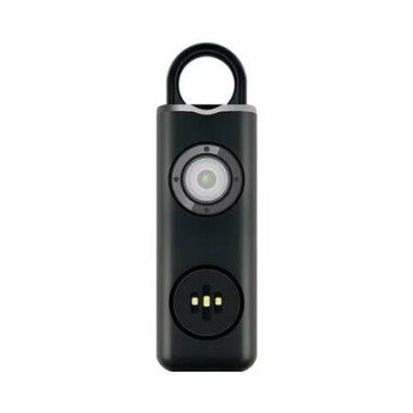 Rechargable Personal Safety Alarm for Women Night Running Runners Strobe Lights Flashing Gift TypeC Power COL Black