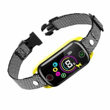 Rechargeable Anti Bark Collars for Dogs with 8 Adjustable Sensitivity, Dog Barking Collar with 4 Barking Training Modes(Yellow)