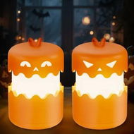 Detailed information about the product Rechargeable Halloween Pumpkin Light Battery Operated Halloween Decorations Lantern with Lanyard - Halloween Party Favor Pumpkin Lamp