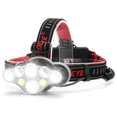 Rechargeable Headlamp 8 LED 18000 High Lumen Bright Head Lamp With Red Light USB8 Mode Waterproof Head Flashlight For Outdoor RunningCamping Gear