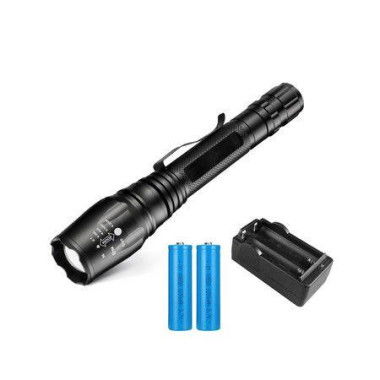 Rechargeable Led Flashlight Waterproof Zoomable Bright Flashlight For Outdoor