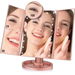 Rechargeable LED Makeup Mirror with 1X/2X/3X/10X Magnification,With Touch Control To Adjust Brightness,Color Rose. Available at Crazy Sales for $24.99
