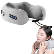 Detailed information about the product Rechargeable Neck Massager U shaped Pillow Multifunctional Portable Shoulder Cervical Massager Outdoor Home Car Relaxing Massage Color Grey