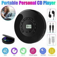 Detailed information about the product Rechargeable Portable CD Player MP3 With Dual Bluetooth Dual Speakers LCD Display For Car Home AUX USB Mode Color Black