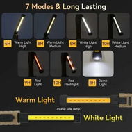 Detailed information about the product Rechargeable Portable USB Flashlight, Foldable LED Work Light for Repairs, Camping