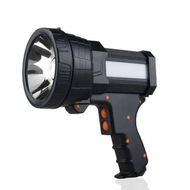 Detailed information about the product Rechargeable spotlight,Super Bright 1000,000 LM LED Flashlight Handheld Spotlight 10000mAh Long Lasting Large Flashlight Searchlight and Flood Camping Flashlight with Foldable Tripod Black