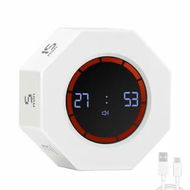 Detailed information about the product Rechargeable Visual Timer 8 Angle Auto Rotating Screen with Gravity Sensor Digital Timers for Classroom Small Kitchen Timers for Cooking Work Study,White
