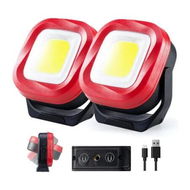 Detailed information about the product Rechargeable Work Lights Portable Magnetic Flashlight Inspection Light for Car Repair, Camping, Emergency and Job Site Lighting (2 PCS)