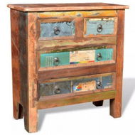 Detailed information about the product Reclaimed Cabinet Solid Wood with 4 Drawers