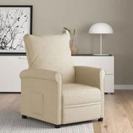 Detailed information about the product Recliner Chair Cream Fabric