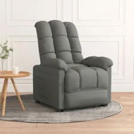 Detailed information about the product Recliner Chair Dark Grey Fabric