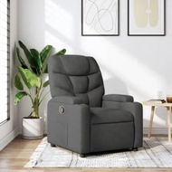 Detailed information about the product Recliner Chair Dark Grey Fabric