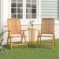 Detailed information about the product Reclining Garden Chair 2 Pcs Solid Wood Teak