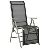 Detailed information about the product Reclining Garden Chair Textilene And Aluminium Silver