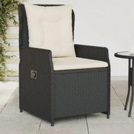 Detailed information about the product Reclining Garden Chairs 2 pcs Black Poly Rattan