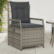 Detailed information about the product Reclining Garden Chairs 2 pcs Grey Poly Rattan