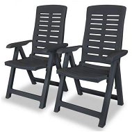 Detailed information about the product Reclining Garden Chairs 2 Pcs Plastic Anthracite