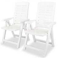 Detailed information about the product Reclining Garden Chairs 2 Pcs Plastic White