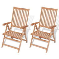 Detailed information about the product Reclining Garden Chairs 2 Pcs Solid Teak Wood